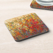 明るいガーデンウィルドフラワーの春壁画 コースター (左側)