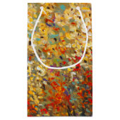 明るいガーデンウィルドフラワーの春壁画 スモールペーパーバッグ (裏面)