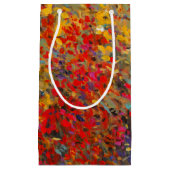 明るいガーデンウィルドフラワーの春壁画 スモールペーパーバッグ (正面)