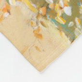 明るいガーデンウィルドフラワーの春壁画 フリースブランケット (角)