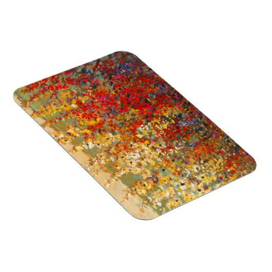 明るいガーデンウィルドフラワーの春壁画 マグネット (右側)