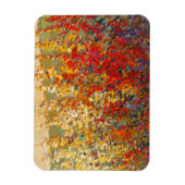 明るいガーデンウィルドフラワーの春壁画 マグネット (縦)