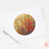 明るいガーデンウィルドフラワーの春壁画 ラウンドシール (封筒)