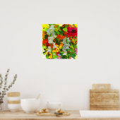 明るいガーデンカラー ポスター (キッチン)