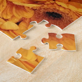 明るいガーベラの花、オレンジ色の黄色、フローラ ジグソーパズル (側面)