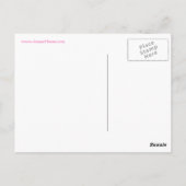 明るいガーリーピンクのティーポットポストカード ポストカード (裏面)