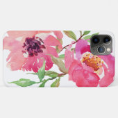 明るいガーリーピンクの水彩花模様 Case-Mate iPhoneケース (裏面(横))