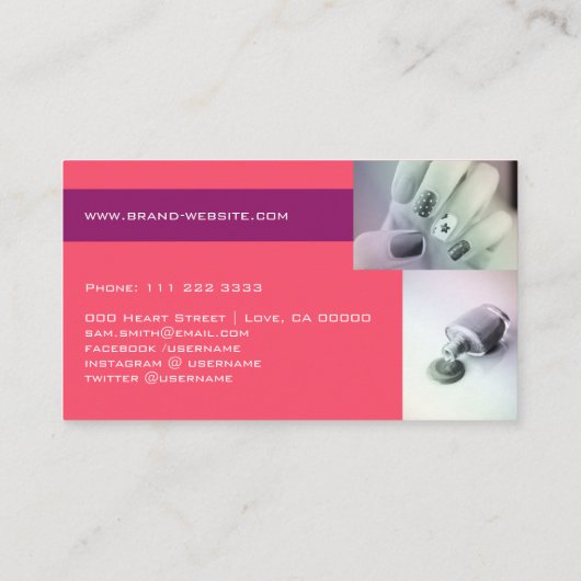 明るいガーリーピンクタイガーゼブラストライプアニマルプリント 名刺 (裏面)