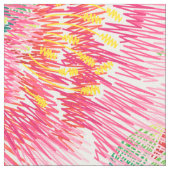 明るいガーリーピンク色の花シームレスパターン ファブリック (クローズアップ)