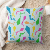 明るいキカラフルット飛んでいるパターン クッション (ブランケット)