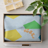 明るいキカラフルット飛んでいるパターン 薄葉紙 (ギフト)