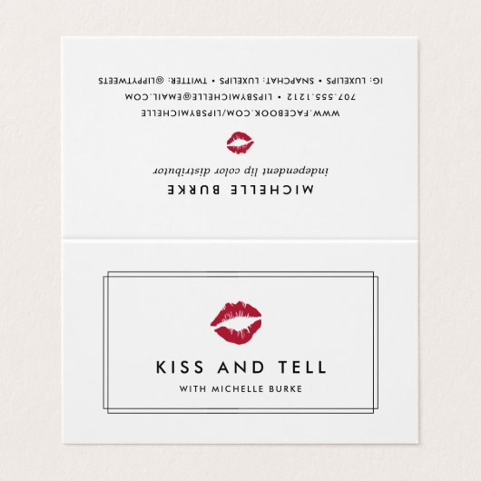 明るいキスリッププロダクトのディストリビューターのヒントとトリック 名刺 (外部フラット)