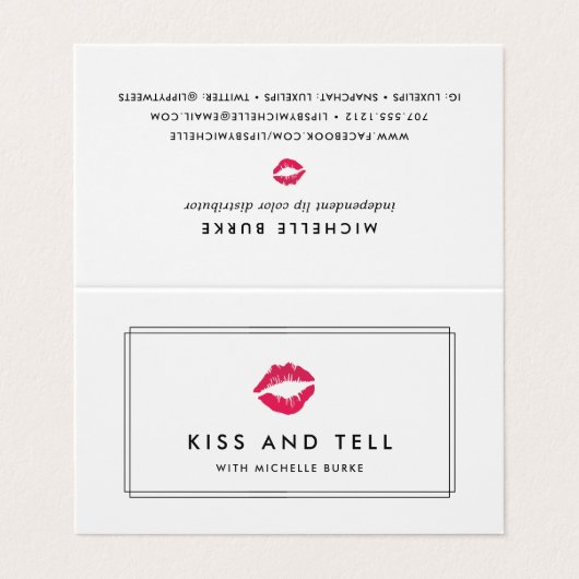 明るいキスリッププロダクトのディストリビューターのヒントとトリック 名刺 (外部フラット)