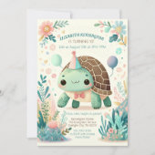 明るいキッズカメ誕生日パーティーの招待状 招待状 (正面)