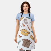 明るいキッチンドードルエプロン エプロン (着用した状態)