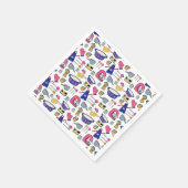 明るいキッチン器具パターンシェフケーキベイカー スタンダードカクテルナプキン (角)