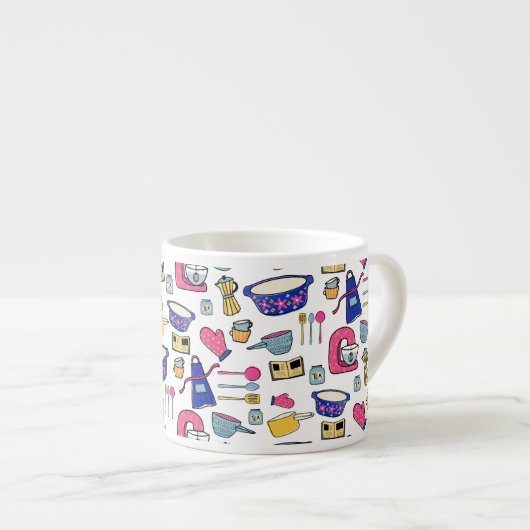 明るいキッチン器具調理師ケーキメーカー エスプレッソカップ (正面右)