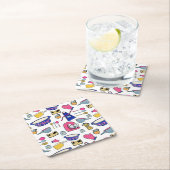 明るいキッチン器具調理師ケーキメーカー スクエアペーパーコースター (インサイチュ)