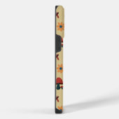 明るいキノコ自然恋人パターン（黄色） iPhoneケース (右側面)