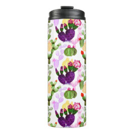 明るいキャッツペンスケッチ植物模様 タンブラー