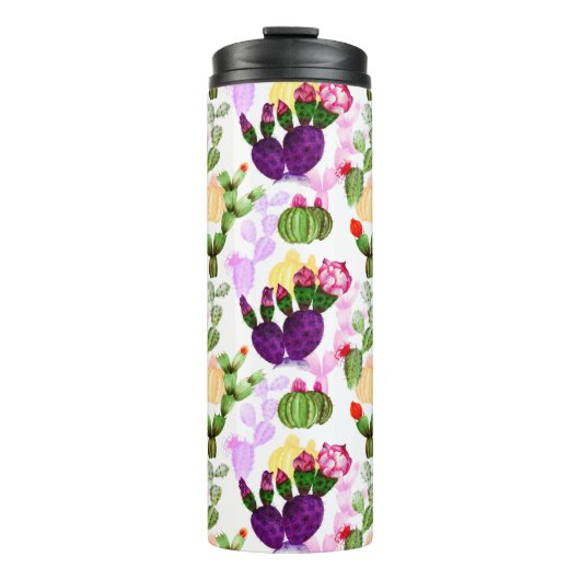 明るいキャッツペンスケッチ植物模様 タンブラー (正面)