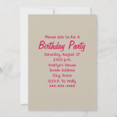 明るいキャンデー及び菓子の誕生日のパーティの招待状 招待状 (裏面)