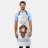 明るいギアの陽気な消防士 エプロン (着用した状態)