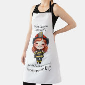 明るいギアの陽気な消防士 エプロン (インサイチュ)