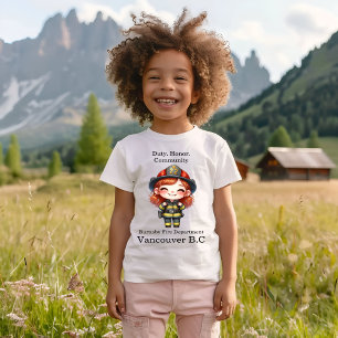 明るいギアの陽気な消防士 Tシャツ