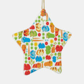 明るいギニア豚パッチ セラミックオーナメント (右)