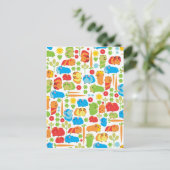 明るいギニア豚パッチ ポストカード (スタンド正面)