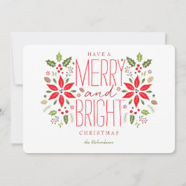 明るいクメリーリスマスカードを持つ シーズンカード