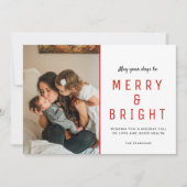 明るいクメリーリスマスファミリーのフォトプレイドカード カード (正面)