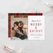 明るいクメリーリスマスファミリーのフォトプレイドカード カード (正面/裏面インサイチュ)