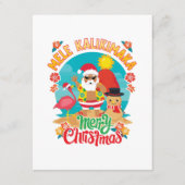 明るいクリスマスのためのメレカリマカハワイアン エンクロージャーカード (正面)