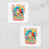 明るいクリスマスのためのメレカリマカハワイアン スクエア名刺 (正面/裏面)
