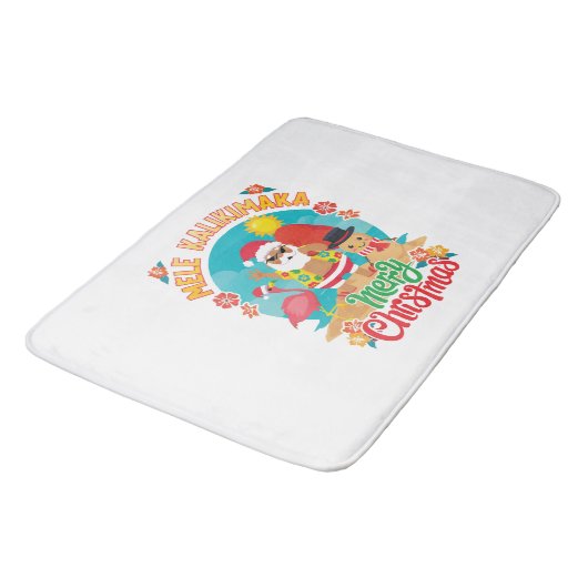 明るいクリスマスのためのメレカリマカハワイアン バスマット (アングル)