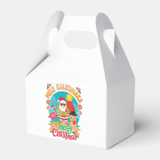 明るいクリスマスのためのメレカリマカハワイアン フェイバーボックス (正面サイド)