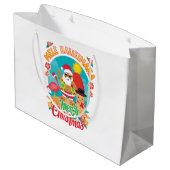 明るいクリスマスのためのメレカリマカハワイアン ラージペーパーバッグ (裏面アングル)