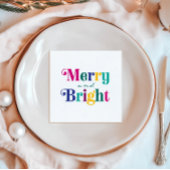 明るいクリスマスのカラフルな休日 スタンダードカクテルナプキン