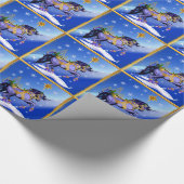 明るいクリスマスのユニコーン ラッピングペーパー (角)