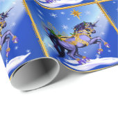 明るいクリスマスのユニコーン ラッピングペーパー (ロールコーナー)