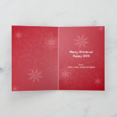 明るいクリスマスの折り畳みフォトカード シーズンカード (内部)