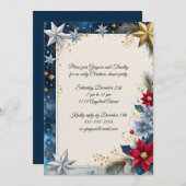 明るいクリスマスの星 招待状 (正面/裏面)