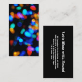 明るいクリスマスの照明の名刺のカラフル 名刺 (正面/裏面)