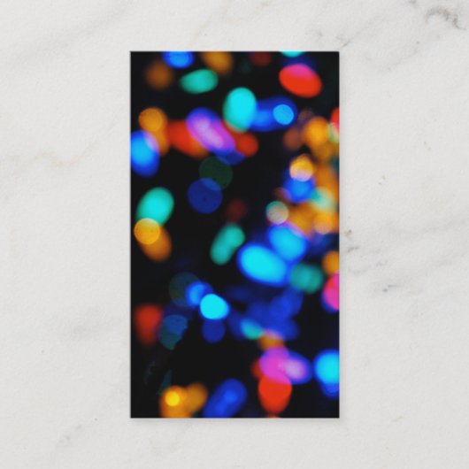 明るいクリスマスの照明の名刺のカラフル 名刺 (正面)