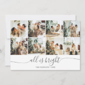 明るいクリスマススクリプトフォトホリデーカード シーズンカード (正面)