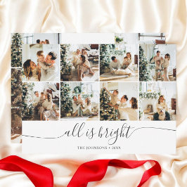 明るいクリスマススクリプトフォトホリデーカード シーズンカード