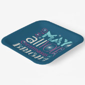 明るいクリスマスタイポグラフィID264 ペーパープレート (傾斜あり)