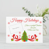 明るいクリスマスツリーホリデーギフトカードホルダー カード (スタンド正面)